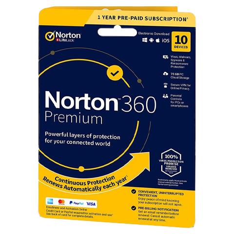 | 360 Premium + 75 Gb Cloud Storage (10-devices, 1-year), Europe | Con Cloud | Attivazione E-mail - Foto 1