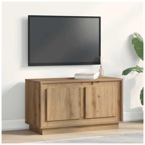 Mobile TV  in Rovere Artigianale 80x35x45 cm in Legno Ingegnerizzato - Foto 2