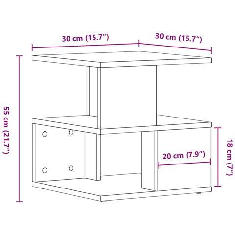 Tavolino in Legno Riciclato 40x40x40 cm - Foto 9