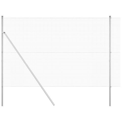 Recinto in Rete Saldato con 13 Pali 1,5x25 m Acciaio Galvanizzato - Foto 1