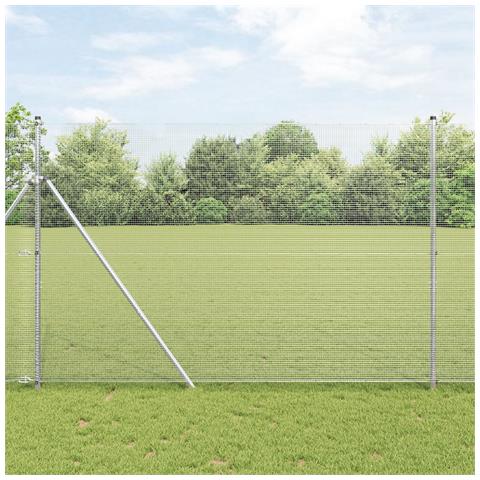 Recinto in Rete Saldato con 13 Pali 1,5x25 m Acciaio Galvanizzato - Foto 2