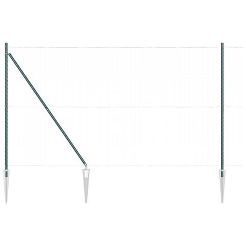 posta per recinzione con picchetto 13 pcs Ø32 mm 180 cm acciaio zincato - Foto 1