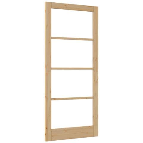 "porta interna con vetro ""ORKDAL"" 93x211x4 cm in legno massello di pino" - Foto 1
