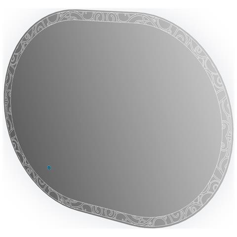Specchio Illuminazione Led Con Disegno Lavorato Made In Italy 44997 - Foto 1