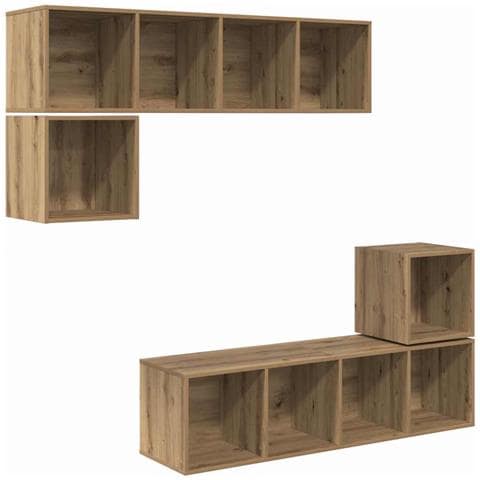 Set mobile TV 4 pcs rovere artigianale 37 x 37 x 142.5 cm - Foto 1