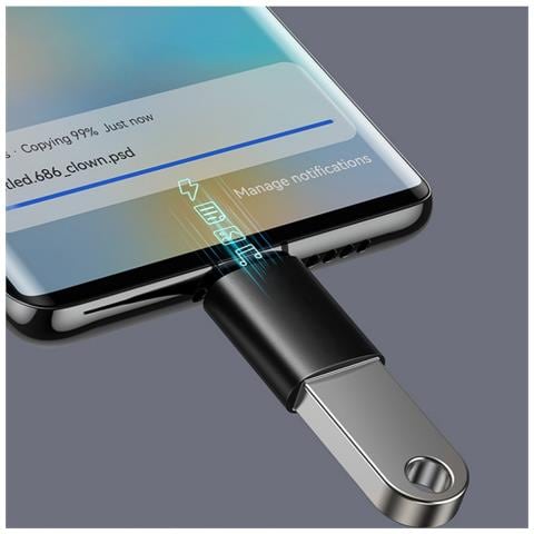 Adattatore Da Usb C A Usb 3.1 In Lega Di Alluminio Silver - Foto 2