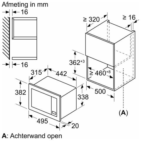 Forno A Microonde Da Incasso 20l 1270w Nero - Bfl523mb4 - Foto 4