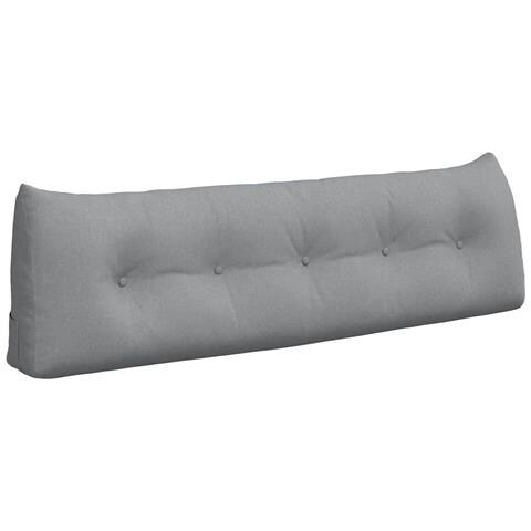 Cuscino per Schiena Grigio chiaro 160 x 24 x 50 cm Tessuto - Foto 1