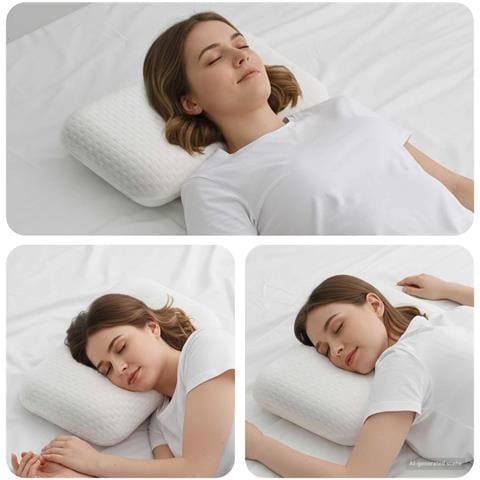 Cuscino da Letto Bianco 60 x 40 x 13 cm Schiuma Memory - Foto 2