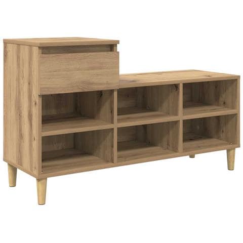 Mobile per scarpe Rovere artigianale 102 x 36 x 60 cm - Foto 1