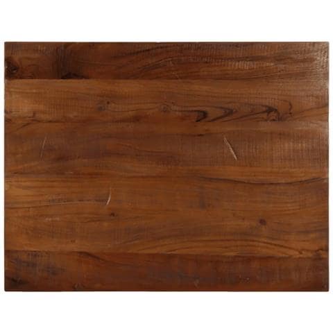 Piano Tavolo 90x70x2,5 cm Rettangolare in Massello di Recupero - Foto 1