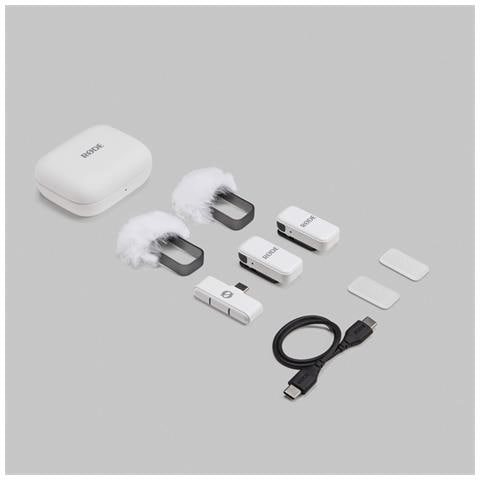 Wireless Micro Bianco Microfono a clip - Foto 2