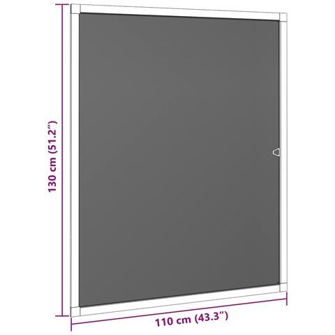 Zanzariera per finestre Bianco 110 x 130 cm - Foto 8