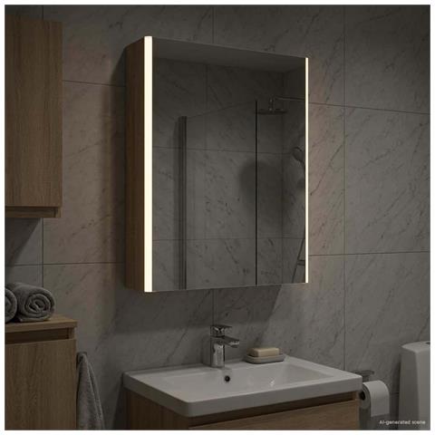 Mobiletto per specchio da bagno Rovere Sonoma - Foto 2