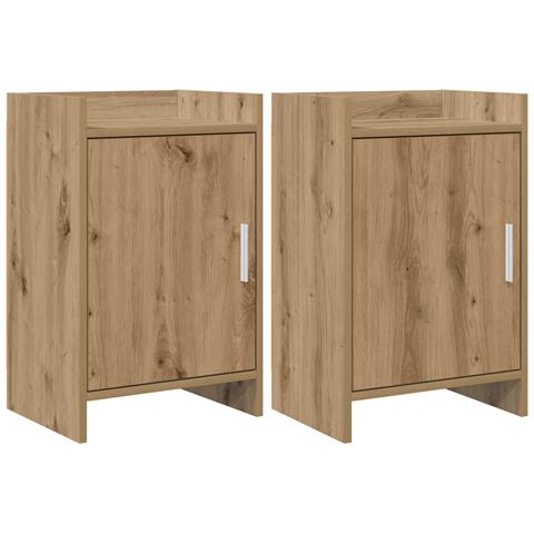 Comodini 2 pcs Rovere Artigianale 40 x 30 x 60 cm - Foto 1