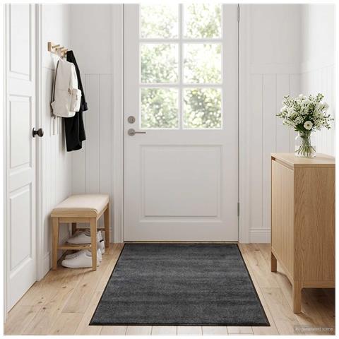 Tappetino Grigio Chiaro 150 x 90 cm 100% Poliammide Lavabile - Foto 2