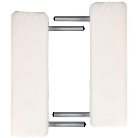 Lettino Massaggio Pieghevole Bianco Crema 3 Zone Con Telaio Alluminio - Foto 7