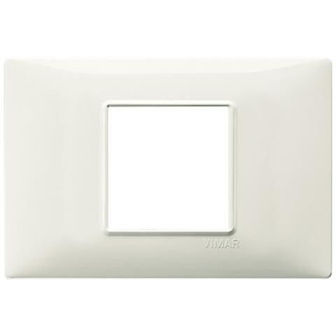 Placca Avorio   Plana 1,2,3,4,7 Moduli Posti Tecnopolimero Verniciato - Avorio 2 Posti Centrali Placche - Foto 1