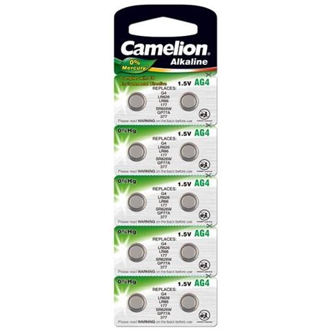 Batterie Alkaline Ag4 Lr626 Lr66 1.5v No Mercurio 10 Pezzi - Foto 1