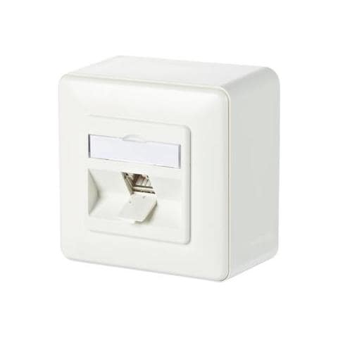 Metz Connect C6amodul 180 - Steckdosenauslass - Rj 45 - 1 Network Socket - Pure White, Ral 9010 (130b11d10002-e)  - Foto 1