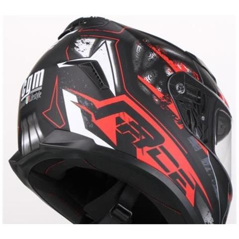 CGM - Casco Integrale Cgm 307g Jerez + Hood - Uomo - Nero E Rosso - ePRICE
