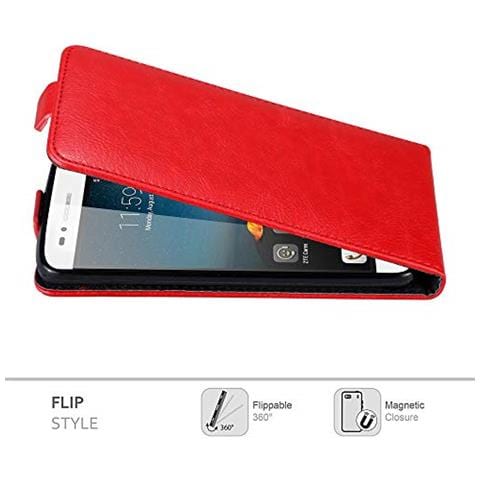 Custodia Compatibile Con Zte Blade A612 In Rosso Mela - Coperchio Protettivo In Design Flip Con Chiusura Magnetica - Foto 2