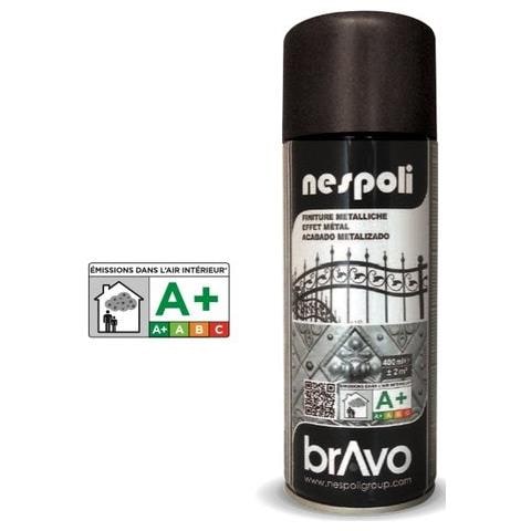 Smalto Spray Acrilico Rapida Essicazione Nero Effetto Metallizzato 400 Ml Bravo - Foto 1