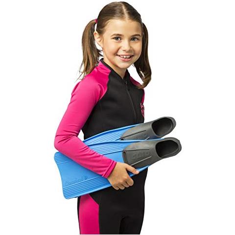 Clio Pinne Ultraleggere Per Nuoto, Apnea E Snorkeling Unisex, Blu 45/46 - Foto 2