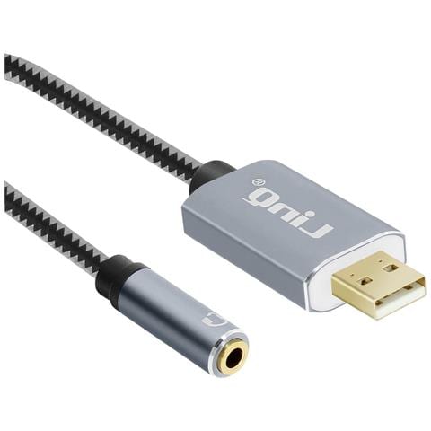 Adattatore Audio Usb A Jack 3.5mm Funzione Audio E Microfono U3530 Linq Grigio - Foto 10