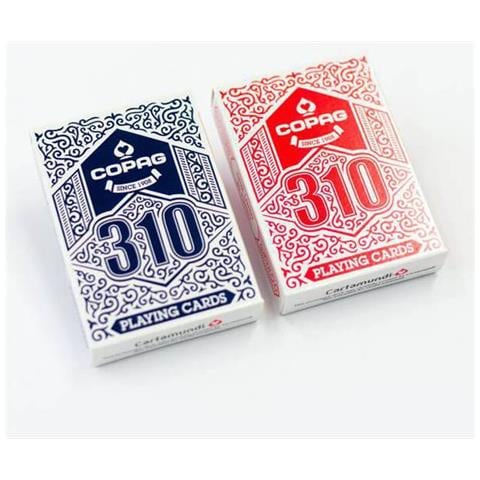 Duo Pack 310 - 2 Jeux De 56 Cartes Toilées Plastifiées - Format Poker - 2 Index Standards - Foto 1