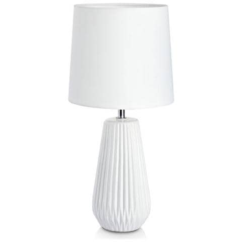 Nicci, Luce d'atmosfera, AC, E14, Bianco, Ceramica, Tessuto, Soggiorno - Foto 1