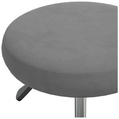 Sedia Da Ufficio Girevole Grigio Scuro In Velluto - Foto 6