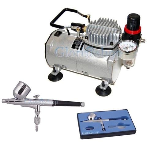 Kit Mini Compressore Aerografo. Decorazione Unghie Nail Art Aeropenna Tratto Fine - Foto 1