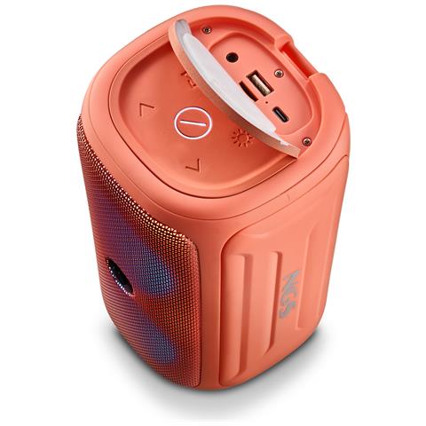 ROLLERBEAST Cassa Bluetooth Portatile Waterproof con Cavo USB Incluso, Rosa Corallo - Foto 2