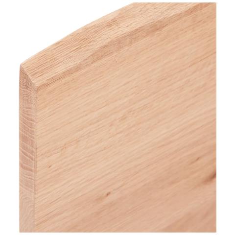Piano Bagno Marrone Chiaro 80x50x2 cm Legno Massello Trattato - Foto 5