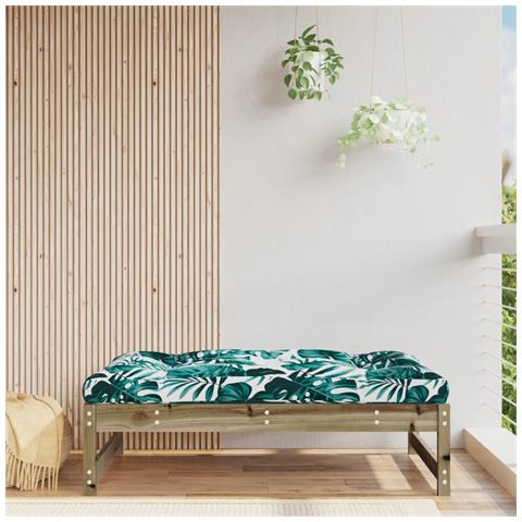 Poggiapiedi Da Giardino 120x80 Cm In Legno Impregnato Di Pino - Foto 1