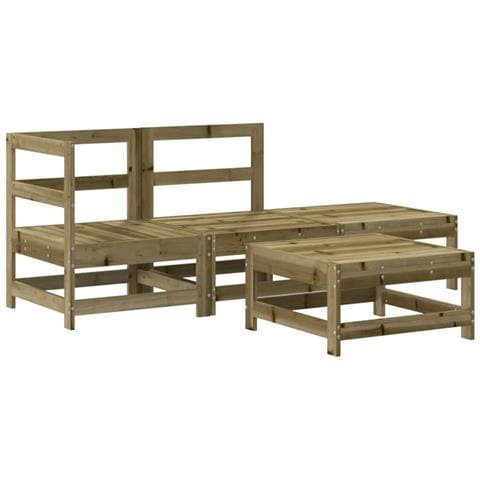 Set Salotto da Giardino 4 pz in Legno Impregnato di Pino - Foto 2