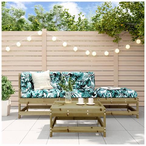 Set Salotto da Giardino 4 pz in Legno Impregnato di Pino - Foto 1