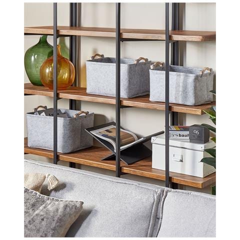 Set Di 3 Cestini Baysai Feltro Grigio Chiaro - Foto 9