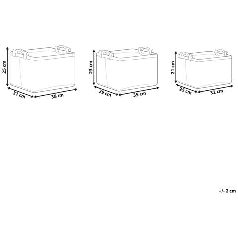 Set Di 3 Cestini Baysai Feltro Grigio Chiaro - Foto 16