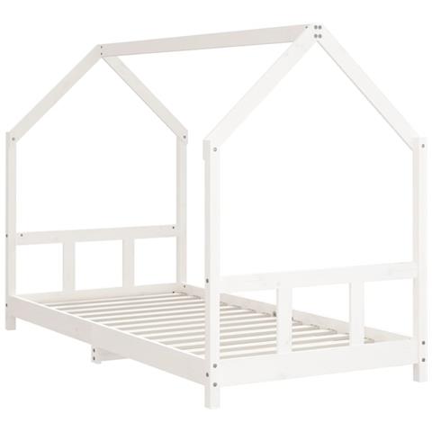 Giroletto per Bambini Bianco 90x190cm in Legno Massello di Pino - Foto 3
