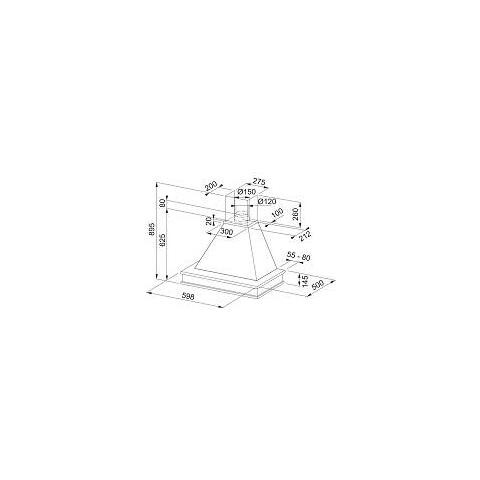 Cappa a Parete FCL 60 NF Aspirante 60 cm Colore Bianco /Legno - Foto 4