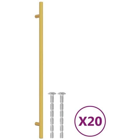 Maniglie per Mobili 20 pz Oro 320 mm in Acciaio Inox - Foto 2