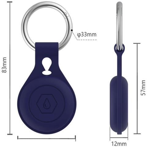 Custodia /supporto Airtag Con Portachiavi Black - Foto 2
