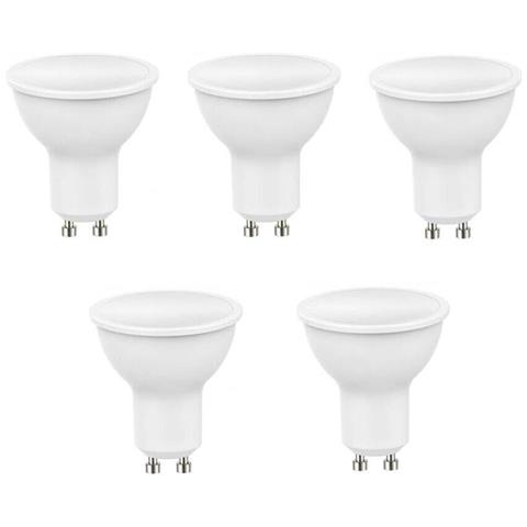 5 Faretti 6 Watt Faretto Led Luce Naturale Lampadina Gu10 X Lampadario Applique - Foto 1