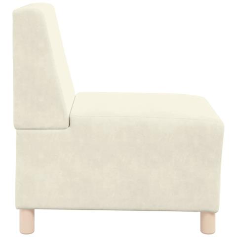 Divano Sedia Crema 55 cm Velluto - Foto 2