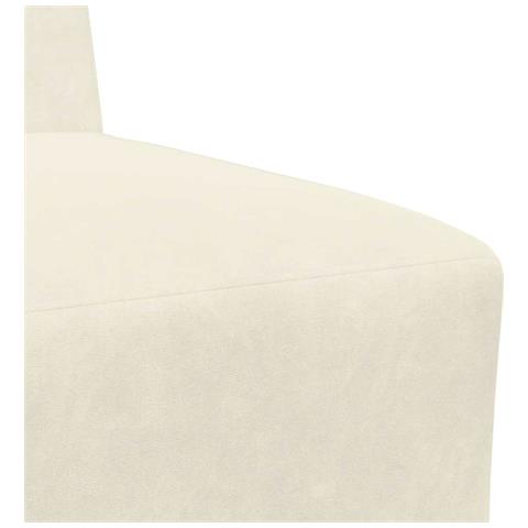 Divano Sedia Crema 55 cm Velluto - Foto 8