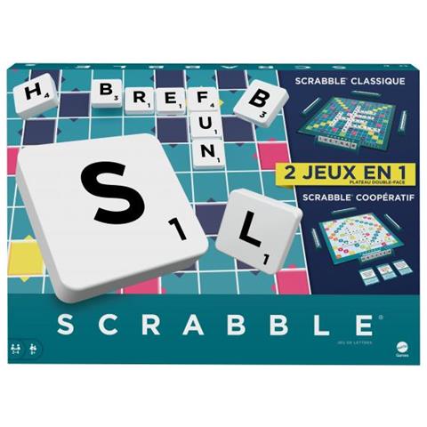 Mattel Games - Classico Scrabble 2 In 1 Con Tabellone Reversibile - Gioco Da Tavolo - Da 8 Anni In Su - Foto 3