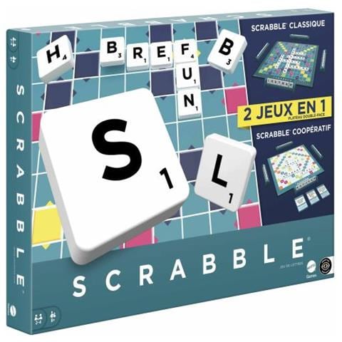 Mattel Games - Classico Scrabble 2 In 1 Con Tabellone Reversibile - Gioco Da Tavolo - Da 8 Anni In Su - Foto 1