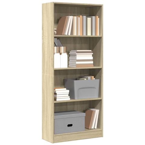 Libreria Rovere Sonoma 60x24x143 Cm In Legno Multistrato - Foto 1